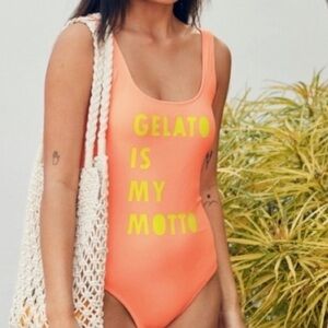 aerie Gelato is My Motto One Piece Swimsuit Size S